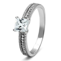 Jewellery Kingdom Cubic Zirconia Princess Cut Sterling Silver 1 CT Ladies Engagement Ring - Jewelry Rings - British D'sire