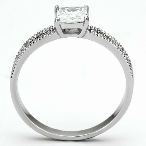 Jewellery Kingdom Cubic Zirconia Princess Cut Sterling Silver 1 CT Ladies Engagement Ring - Jewelry Rings - British D'sire