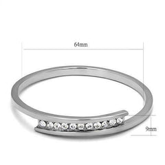 Jewellery Kingdom Cubic Zirconia Stacking Ladies Stainless Steel Bangle - Bracelets & Bangles - British D'sire