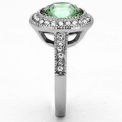 Jewellery Kingdom Emerald Cushion Cut Dress Stainless Steel Lab Created CZ Ring (Green) - Jewelry Rings - British D'sire