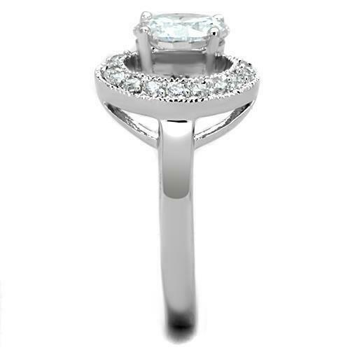 Jewellery Kingdom Floating Solitaire Rhodium 3 CT Pretty Handmade Ladies Cubic Zirconia Ring (Silver) - Jewelry Rings - British D'sire