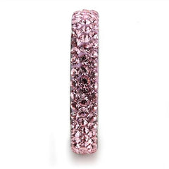 Jewellery Kingdom Full Eternity Band Sapphire Stacking Stainless Steel Ring (Pink) - Jewelry Rings - British D'sire