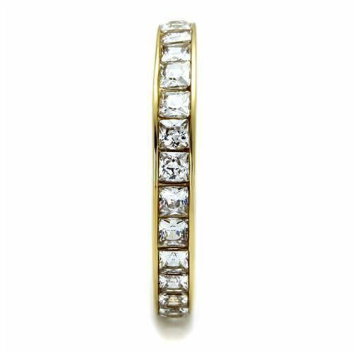 Jewellery Kingdom Full Eternity Gold Princess 3mm Cz Band - Jewelry Rings - British D'sire