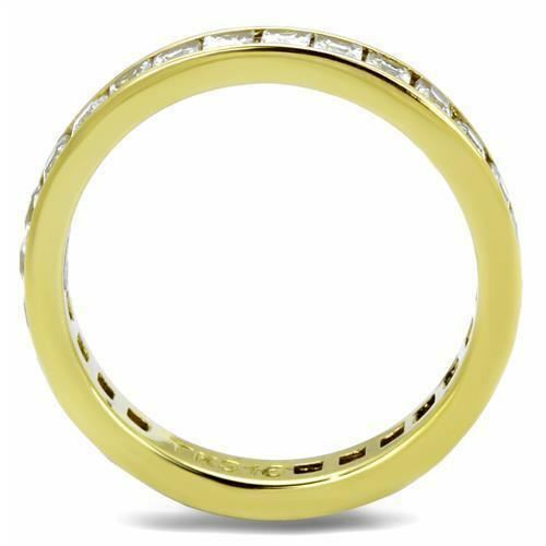 Jewellery Kingdom Full Eternity Gold Princess 3mm Cz Band - Jewelry Rings - British D'sire