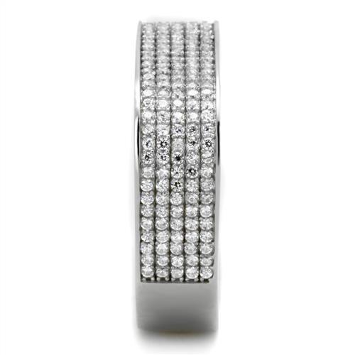 Jewellery Kingdom Full Eternity Sterling Silver 925 Stamped Sparkling Ladies Cubic Zirconia Band Ring - Jewelry Rings - British D'sire