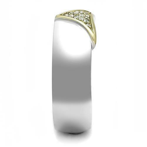 Jewellery Kingdom Gold Signet Pinky Thumb Stainless Steel Mens Cubic Zirconia Band Ring - Jewelry Rings - British D'sire