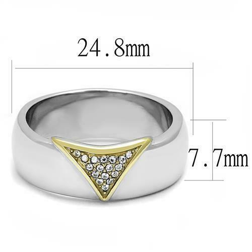 Jewellery Kingdom Gold Signet Pinky Thumb Stainless Steel Mens Cubic Zirconia Band Ring - Jewelry Rings - British D'sire