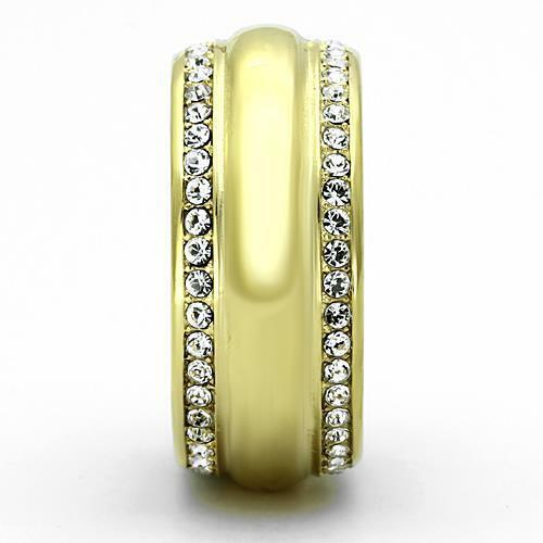 Jewellery Kingdom Gold Wedding Band 9mm Cubic Zirconia 18kt Yellow Gold Steel Ring - Jewelry Rings - British D'sire