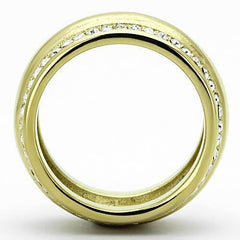 Jewellery Kingdom Gold Wedding Band 9mm Cubic Zirconia 18kt Yellow Gold Steel Ring - Jewelry Rings - British D'sire