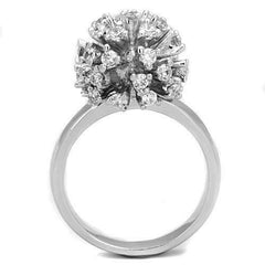 Jewellery Kingdom Handmade Cubic Zirconia Solitaires Raised Rhodium Ladies Ring (Silver) - Rings - British D'sire