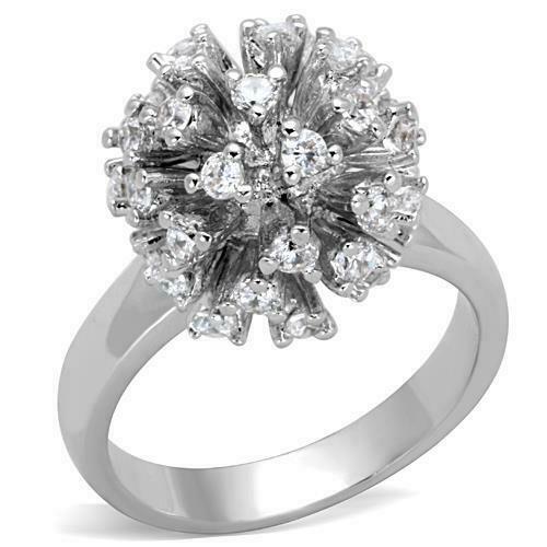 Jewellery Kingdom Handmade Cubic Zirconia Solitaires Raised Rhodium Ladies Ring (Silver) - Rings - British D'sire