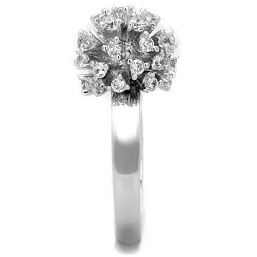 Jewellery Kingdom Handmade Cubic Zirconia Solitaires Raised Rhodium Ladies Ring (Silver) - Rings - British D'sire