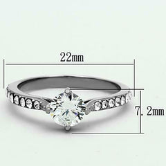 Jewellery Kingdom Ladies 1.50 Carat Cubic Zirconia Stainless Steel Silver Accents Ring - Jewelry Rings - British D'sire