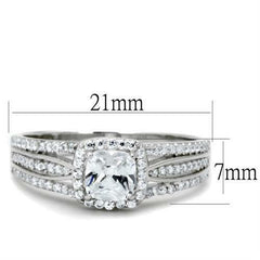 Jewellery Kingdom Ladies 2 Carat Sterling Silver Princess Cut Stamped Cubic Zirconia Ring - Jewelry Rings - British D'sire