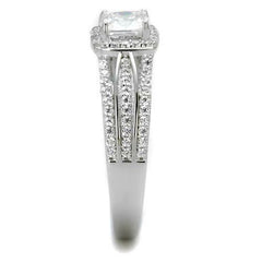 Jewellery Kingdom Ladies 2 Carat Sterling Silver Princess Cut Stamped Cubic Zirconia Ring - Jewelry Rings - British D'sire