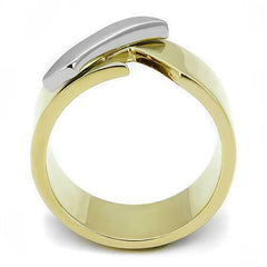 Jewellery Kingdom Ladies 9mm Band No Stone Stainless Steel 18kt Contemporary Ring (Gold) - Jewelry Rings - British D'sire