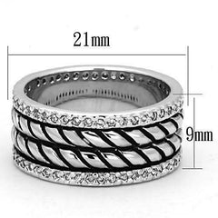 Jewellery Kingdom Ladies 9mm Rhodium Band Cz Eternity Cubic Zirconia Wedding Ring (Silver) - Jewelry Rings - British D'sire