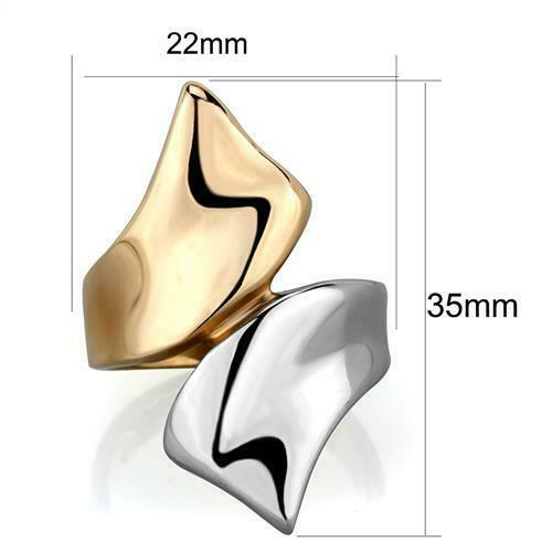 Jewellery Kingdom Ladies Band 14 Carat Two Tone No Stone Ring (Rose Gold) - Rings - British D'sire