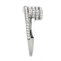 Jewellery Kingdom Ladies Band Pave Cz Elegant Sparkling Stainless Steel Ring (Silver) - Jewelry Rings - British D'sire