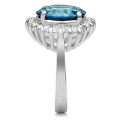 Jewellery Kingdom Ladies Blue Topaz Oval Baguettes 9k Cocktail Ring (Silver) - Rings - British D'sire