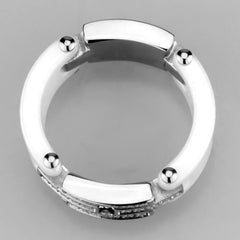 Jewellery Kingdom Ladies Ceramic Ring Band White Stainless Steel Cz Movable Screw 9mm Ring - Jewelry Rings - British D'sire