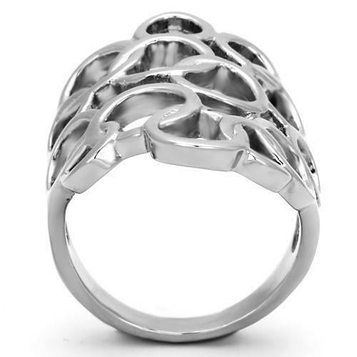 Jewellery Kingdom Ladies Circles No Stone Stainless Steel Flat Contemporary Ring (Silver) - Jewelry Rings - British D'sire