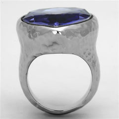 Jewellery Kingdom Ladies Cocktail Tanzanite Purple 25 Carat Stainless Steel Bezel Ring - Jewelry Rings - British D'sire