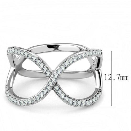 Jewellery Kingdom Ladies Crossover Band Ring (Silver) - Rings - British D'sire