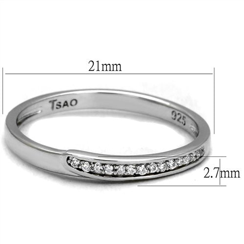 Jewellery Kingdom Ladies Cubic Zirconia Band 27 mm Sterling Eternity Wedding Thumb Handmade Ring (Silver) - Jewelry Rings - British D'sire