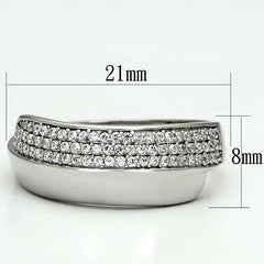 Jewellery Kingdom Ladies Cubic Zirconia Band 8mm Eternity Wedding Ring (Sterling Silver) - Jewelry Rings - British D'sire