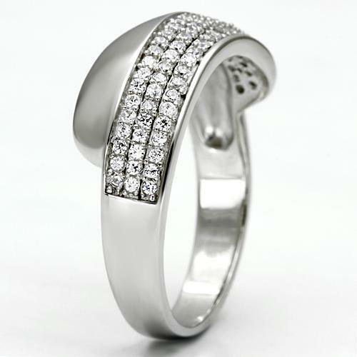 Jewellery Kingdom Ladies Cubic Zirconia Band 8mm Eternity Wedding Ring (Sterling Silver) - Jewelry Rings - British D'sire