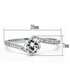 Jewellery Kingdom Ladies Cubic Zirconia Engagement Solitaire Accents .925 1.40 Cart Ring (Sterling Silver) - Jewelry Rings - British D'sire