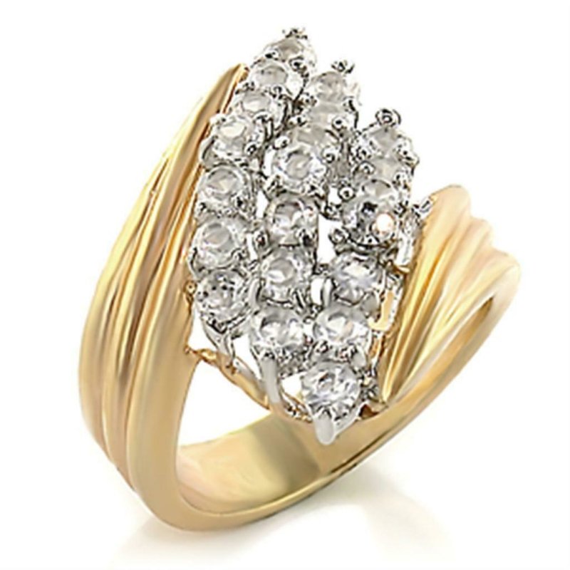 Jewellery Kingdom Ladies Cubic Zirconia Sparkling Elegant Realistic Cluster Ring - Jewelry Rings - British D'sire