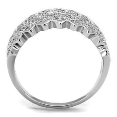 Jewellery Kingdom Ladies Cubic Zirconia Sterling Silver Band Eternity Micro Pave Sparkling Ring (Silver) - Jewelry Rings - British D'sire