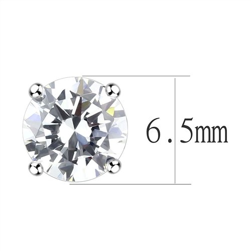 Jewellery Kingdom Ladies Cz 1 Carat Per Ear Sterling Silver Stud Earrings - Earrings - British D'sire