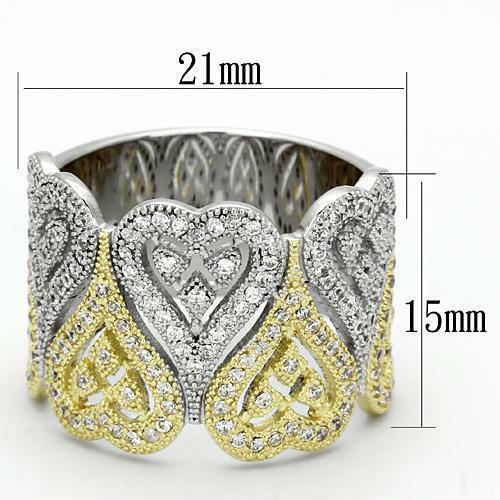 Jewellery Kingdom Ladies Cz 15mm Gold 18kt Sterling Silver Pave Full Eternity Band Ring - Jewelry Rings - British D'sire