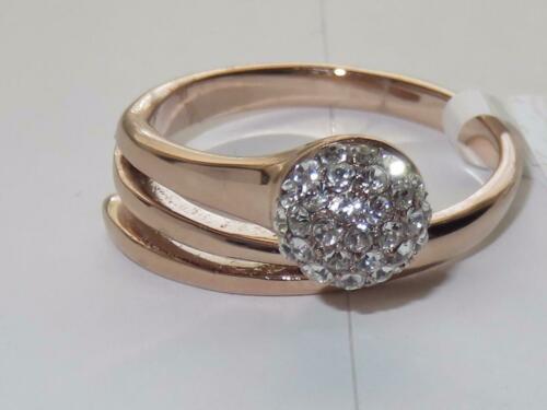 Jewellery Kingdom Ladies Cz Ball Steel Band Swirl Dress Unique Rose Gold Ring - Jewelry Rings - British D'sire