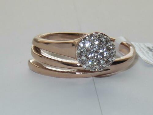 Jewellery Kingdom Ladies Cz Ball Steel Band Swirl Dress Unique Rose Gold Ring - Jewelry Rings - British D'sire