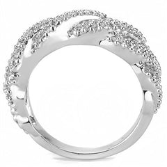 Jewellery Kingdom Ladies Cz Band Ring Pave Silver Rhodium Eternity Clear Super - Jewelry Rings - British D'sire