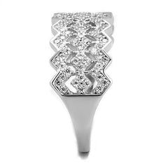 Jewellery Kingdom Ladies Cz Band Sterling Silver Eternity Anniversary Pave Sparkling Ring - Jewelry Rings - British D'sire