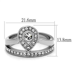 Jewellery Kingdom Ladies Cz Ring Bezel Silver Illusion Pave Stainless Steel Unique Flat - Jewelry Rings - British D'sire