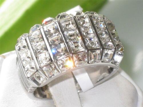 Jewellery Kingdom Ladies CZ Ring Princess Cut Square Comfort Stainless Steel Sparklin - Jewelry Rings - British D'sire