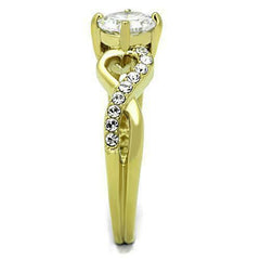 Jewellery Kingdom Ladies Cz Stainless Steel 1.30ct Dress Engagement Pretty Gold Ring - Jewelry Rings - British D'sire