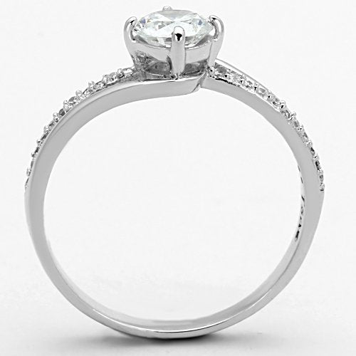 Jewellery Kingdom Ladies Cz Sterling Silver 1 Carat Engagement Solitaire Accents Stamped Ring - Jewelry Rings - British D'sire