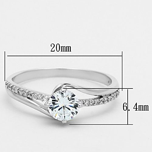 Jewellery Kingdom Ladies Cz Sterling Silver 1 Carat Engagement Solitaire Accents Stamped Ring - Jewelry Rings - British D'sire