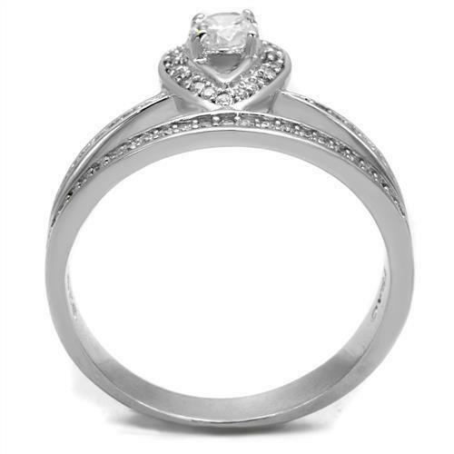 Jewellery Kingdom Ladies Cz Sterling Silver Handmade Solitaire Accents Pave 1.40 Carat Ring - Jewelry Rings - British D'sire