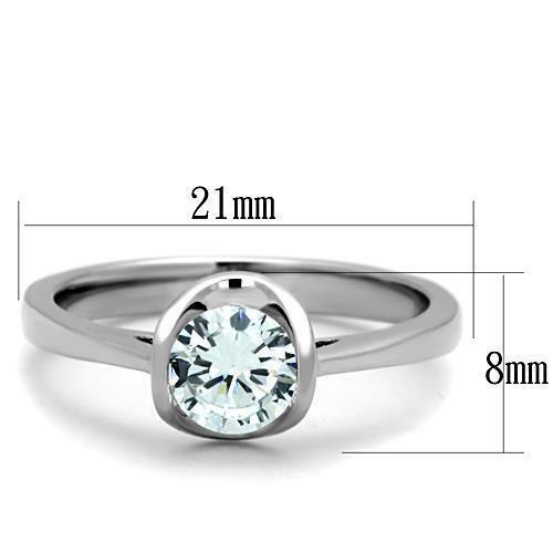 Jewellery Kingdom Ladies Engagement 2K Solitaire Simulated Diamond Ring - Engagement Rings - British D'sire