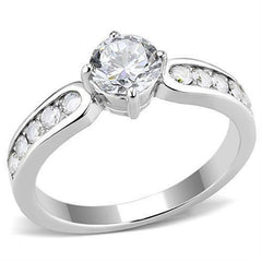 Jewellery Kingdom Ladies Engagement Accents Cubic Zirconia 1.30k Stainless Steel Ring - Engagement Rings - British D'sire