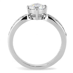 Jewellery Kingdom Ladies Engagement Accents Cubic Zirconia 1.30k Stainless Steel Ring - Engagement Rings - British D'sire