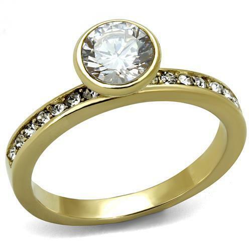 Jewellery Kingdom Ladies Engagement Bezel 1.50K Ring (Gold) - Engagement Rings - British D'sire